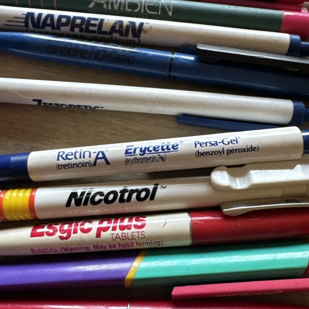 Rx Pharmacy Promotional Ballpoint Pens Lot Of 29 Ambien Lotensin Nicotrol Biaxin